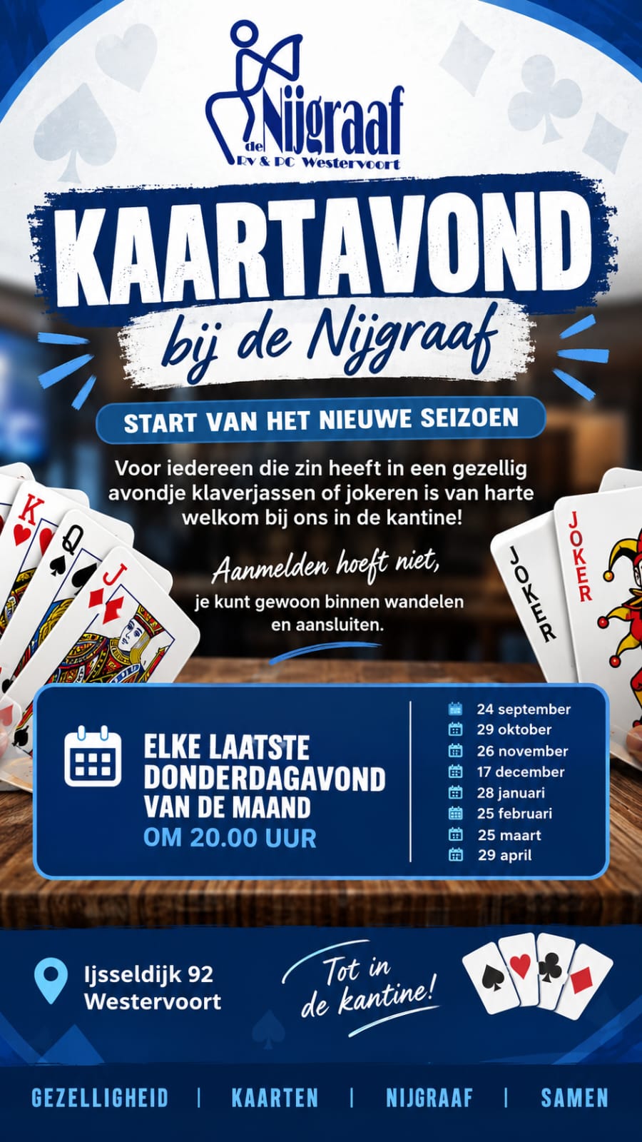 Kaartavond bij De Nijgraaf